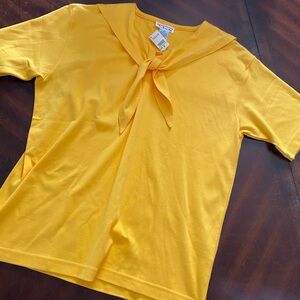 Talbots Golden Tie-Neck Blouse